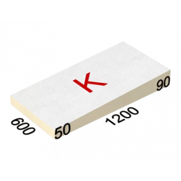 Утеплитель LOGICPIR Slope СХ/СХ 3,4 %, элемент K, 1200х600х50-90 мм (Лоджик пир Слоп)