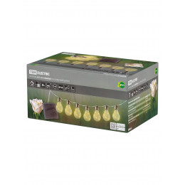 Гирлянда ССГ-110 "Лампы" на солнечной батарее, 1,3 м, 60 LED, теплый белый, IP44, TDM