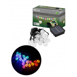Гирлянда ССГ-154 "Шарики" на солнечной батарее, 2.7 м, 20 LED, многоцветный, IP54, TDM