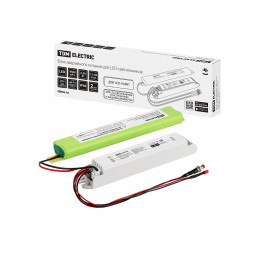 Блок аварийного питания для LED светильников 3-50Вт 11,1В 4500мА•ч IP30 до 7 часов кнопка тест TDM