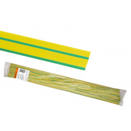 Термоусаживаемая трубка ТУТнг 25/12,5 желто-зеленая по 1м (50 м/упак) TDM