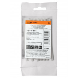 Набор трубок термоусаживаемых, не поддерживающих горение, клеевых, длиной 10 см ТТкНГ(3:1) "Моноцвет, белый 4,8/1,5 TDM"