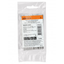 Набор трубок термоусаживаемых, не поддерживающих горение, клеевых, длиной 10 см ТТкНГ(3:1) "Моноцвет, белый 3,2/1,0 TDM"