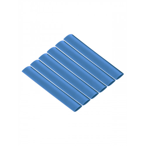 Набор трубок термоусаживаемых, не поддерживающих горение, клеевых, длиной 10 см ТТкНГ(3:1) "Моноцвет, синий 12,7/4,3 TDM"