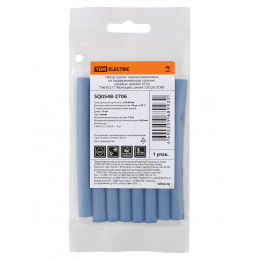 Набор трубок термоусаживаемых, не поддерживающих горение, клеевых, длиной 10 см ТТкНГ(3:1) "Моноцвет, си ний 7,9/2,65 TDM"