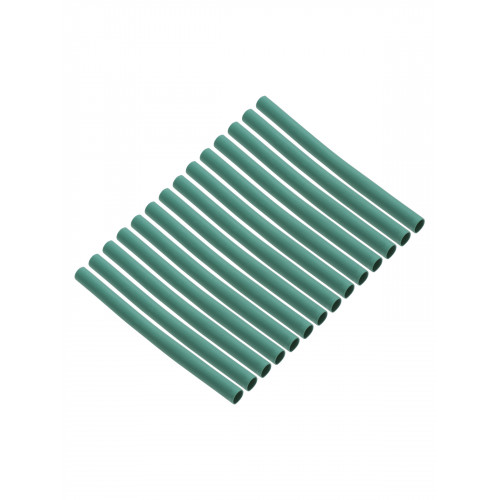 Набор трубок термоусаживаемых, не поддерживающих горение, клеевых, длиной 10 см ТТкНГ(3:1) "Моноцвет, зеленый 4,8/1,5 TDM"