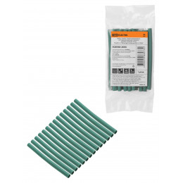 Набор трубок термоусаживаемых, не поддерживающих горение, клеевых, длиной 10 см ТТкНГ(3:1) "Моноцвет, зеленый 4,8/1,5 TDM"