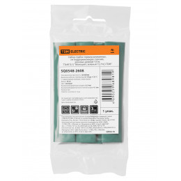 Набор трубок термоусаживаемых, не поддерживающих горение, клеевых, длиной 10 см ТТкНГ(3:1) "Моноцвет, зеленый 12,7/4,3 TDM"