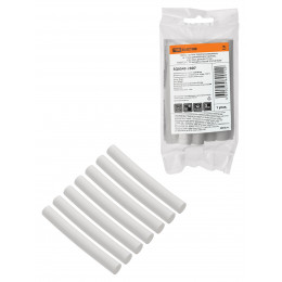 Набор трубок термоусаживаемых, не поддерживающих горение, клеевых, длиной 10 см ТТкНГ(3:1) "Моноцвет, белый 9,5/3,0 TDM"