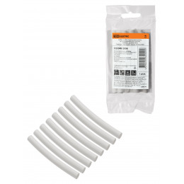 Набор трубок термоусаживаемых, не поддерживающих горение, клеевых, длиной 10 см ТТкНГ(3:1) "Моноцвет, белый 7,9/2,65 TDM"