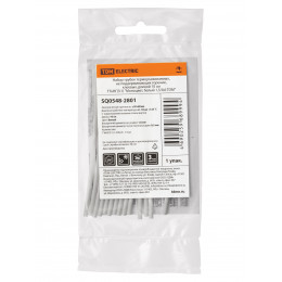 Набор трубок термоусаживаемых, не поддерживающих горение, клеевых, длиной 10 см ТТкНГ(3:1) "Моноцвет, белый 1,5/0,6 TDM"