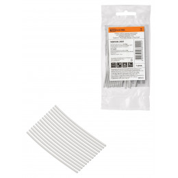 Набор трубок термоусаживаемых, не поддерживающих горение, клеевых, длиной 10 см ТТкНГ(3:1) "Моноцвет, белый 1,5/0,6 TDM"