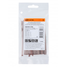 Набор трубок термоусаживаемых, не поддерживающих горение, клеевых, 8 типоразмеров, длиной 10 см ТТкНГ(3:1) "Моноцвет-диапазон, коричневый TDM"