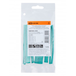 Набор трубок термоусаживаемых, не поддерживающих горение, клеевых, 8 типоразмеров, длиной 10 см ТТкНГ(3:1) "Моноцвет-диапазон, зеленый TDM"