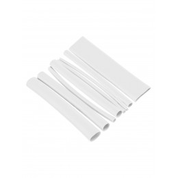 Набор трубок термоусаживаемых, не поддерживающих горение, клеевых, 8 типоразмеров, длиной 10 см ТТкНГ(3:1) "Моноцвет-диапазон, белый TDM"