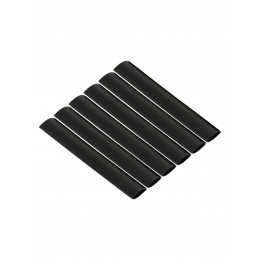 Набор трубок термоусаживаемых, не поддерживающих горение, клеевых, длиной 10 см ТТкНГ(3:1) "Моноцвет, черный 12,7/4,3 TDM"