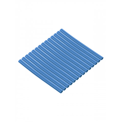 Набор трубок термоусаживаемых, не поддерживающих горение, клеевых, длиной 10 см ТТкНГ(3:1) "Моноцвет, синий 4,8/1,5 TDM"