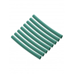 Набор трубок термоусаживаемых, не поддерживающих горение, клеевых, длиной 10 см ТТкНГ(3:1) "Моноцвет, зеленый 6,4/2,0 TDM"