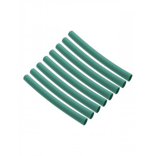 Набор трубок термоусаживаемых, не поддерживающих горение, клеевых, длиной 10 см ТТкНГ(3:1) "Моноцвет, зеленый 6,4/2,0 TDM"