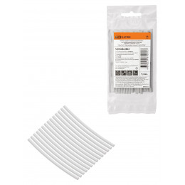 Набор трубок термоусаживаемых, не поддерживающих горение, клеевых, длиной 10 см ТТкНГ(3:1) "Моноцвет, белый 2,4/0,8 TDM"