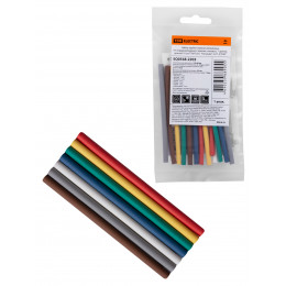 Набор трубок термоусаживаемых, не поддерживающих горение, клеевых, 7 цветов, длиной 10 см ТТкНГ(3:1) "Полицвет 3,2/1,0 TDM"
