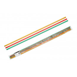 Трубки термоусаживаемые не распространяющие горение, с клеевым слоем, набор 3 цвета (красный, желтый, зеленый) по 3 шт., длиной 1,0 м ТТкНГ(3:1)-2,4/0,8 TDM