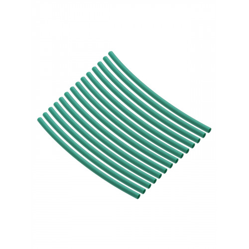 Набор трубок термоусаживаемых, не поддерживающих горение, клеевых, длиной 10 см ТТкНГ(3:1) "Моноцвет, зеленый 2,4/0,8 TDM"