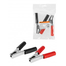 Зажим "крокодил" ЗК 250А 150мм в изоляции красный/черный  (1шт+1шт) TDM