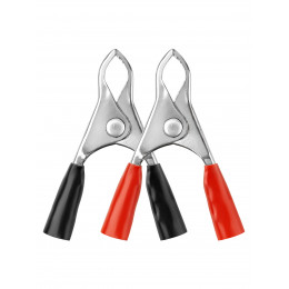 Зажим "крокодил" ЗК 10А 50мм красный/черный (1шт+1шт) TDM