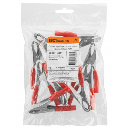 Зажим "крокодил" ЗК 15А 75мм красный (10шт) TDM