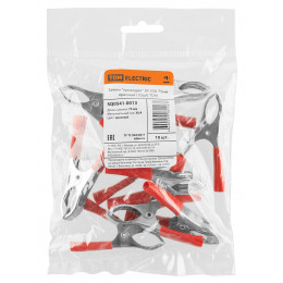 Зажим "крокодил" ЗК 30А 75мм красный (10шт) TDM