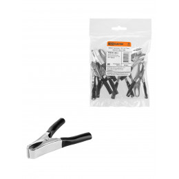 Зажим "крокодил" ЗК 15А 75мм черный (10шт) TDM