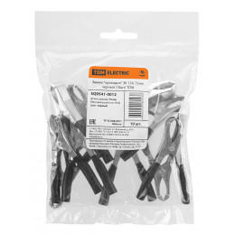 Зажим "крокодил" ЗК 15А 75мм черный (10шт) TDM