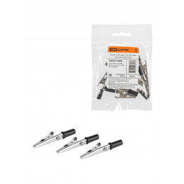 Зажим "крокодил" ЗК 15А 53мм черный (10шт) TDM