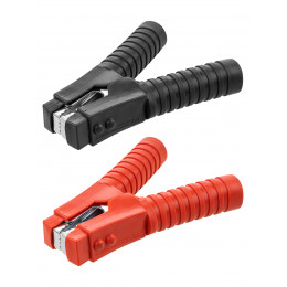 Зажим "крокодил" для пусковых проводов 500 А в изоляции (1 красный + 1 черный) TDM