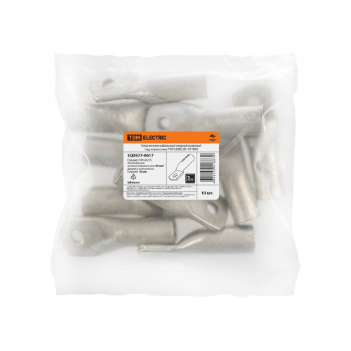 Наконечник кабельный медный луженый под опрессовку ТМЛ (DIN) 95-10 TDM