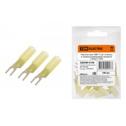 Наконечник НВИ-Т 6,0–4 вилка в термоусаживаемой манжете (100шт) TDM