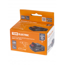 Аккумулятор для дрелей-шуруповертов ДША-12-Л1(ЛК1) 12 В, 1,3 А*ч Li-Ion, "Гранит" TDM