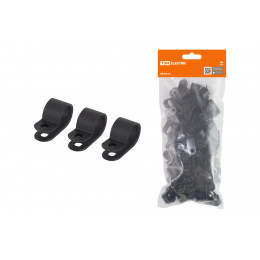 Скоба нейлоновая крепежная СКН-12 черная (100 шт) TDM