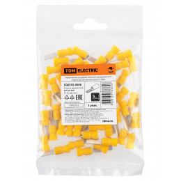 Наконечник штыревой плоский изолированный НШПИ 4,0-6,0 желтый (50 шт.) TDM