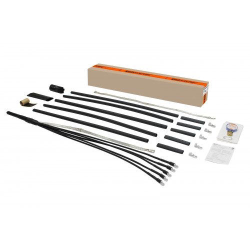 Муфта кабельная термоусаживаемая концевая, внутренней и наружной установки, 10-25 кв.мм, 1кВ, ПВХ/СПЭ, с броней, с наконечниками 5ПКВНтпБ1-10/25-Б TDM