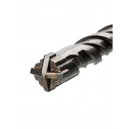 Бур по бетону, 10×160×100 мм, SDS-Plus, 4 резца, пластиковый держатель, 1 шт, "Рубин" TDM