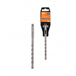 Бур по бетону, 10×160×100 мм, SDS-Plus, 4 резца, пластиковый держатель, 1 шт, "Рубин" TDM