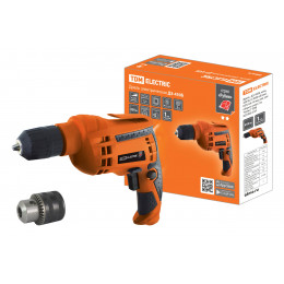 Дрель  ДЭ-450Б, мощ. 450 Вт, 0-3000 об/мин, БЗП, 0,8-10 мм, рев. рег. оборот, шнур 2 м, "Рубин" TDM