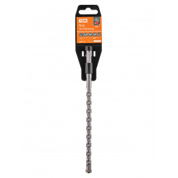 Бур по бетону, 10×210×150 мм, SDS-Plus, 4 резца, пластиковый держатель, 1 шт, "Рубин" TDM