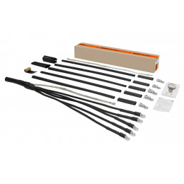 Муфта кабельная термоусаживаемая концевая, внутренней и наружной установки, 25-50 кв.мм, 1кВ, ПВХ/СПЭ, с броней, с наконечниками 5ПКВНтпБ1-25/50-Б TDM