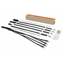 Муфта кабельная термоусаживаемая концевая, внутренней и наружной установки, 25-50 кв.мм, 1кВ, ПВХ/СПЭ, с броней, с наконечниками 4ПКВНтпБ1-25/50-Б TDM