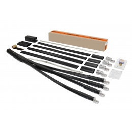 Муфта кабельная термоусаживаемая концевая, внутренней и наружной установки, 150-240 кв.мм, 1кВ, ПВХ/СПЭ, с броней, с наконечниками 4ПКВНтпБ1-150/240-Б TDM