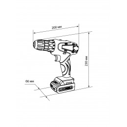 Дрель-шуруповерт акк. ДША-18-ЛК1-С 18 В, 2 А*ч Li-Ion 2 шт, 32 Нм, 0-1400 об/мин, кейс, "Рубин" TDM