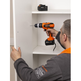 Дрель-шуруповерт акк. ДША-14-ЛК1 14 В, 1,3 А*ч Li-Ion 2 шт, 26 Нм, 0-1400 об/мин, кейс, "Гранит" TDM